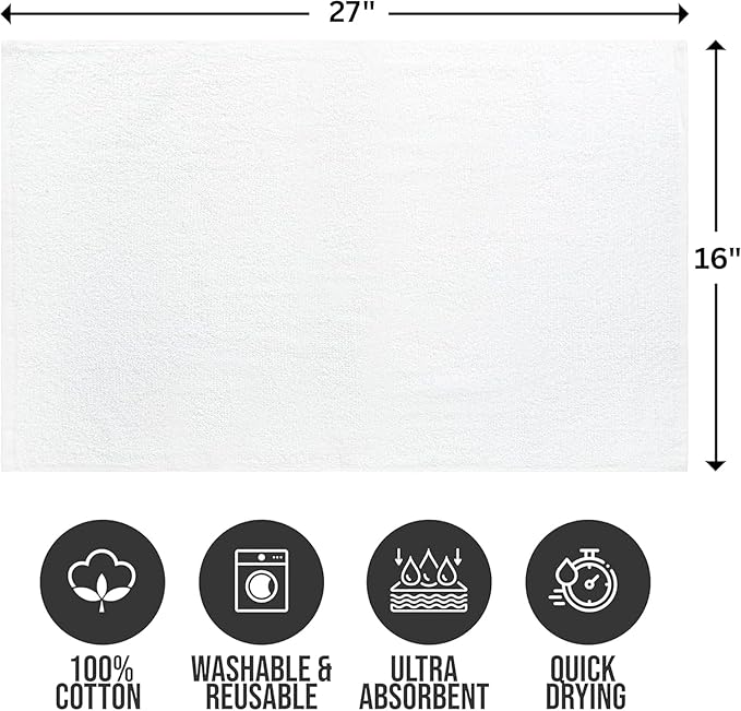24 Pack Premium Hand Towels – 100% Cotton, Soft & Highly Absorbent – 16x27 - Image 2