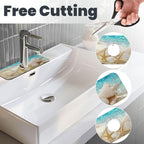 Summer Beach Starfish Sea Shell Blue Sky Sun Kitchen Sink Splash Guard Faucet - Image 3