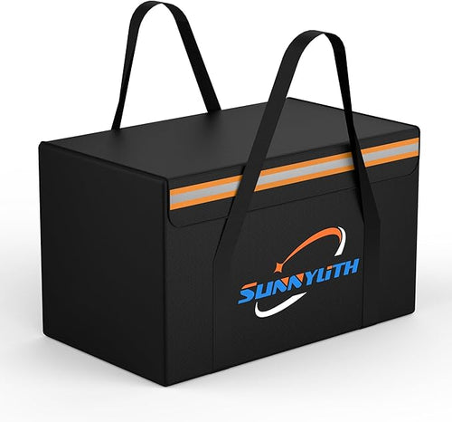 12V 100Ah LiFePO4 Lithium Battery Fireproof Safe Bag, Large Capacity by SunnyLith