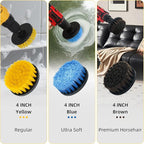 15 Pcs Drill Brush Attachments Set Hard and Soft Bristles Horsehair Brush - Image 2