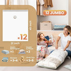 TAILI 12 Pack Vacuum Storage Bags, Jumbo Vacuum Seal Bags - Image 3