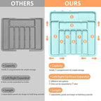 Silverware Organizer Expandable Kitchen Utensil Drawer Organizer Large BPA Free - Image 4