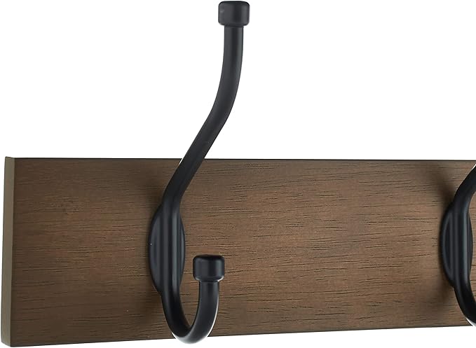 Amazon Basics Rectangular Farmhouse Wall-Mounted Coat Rack - Image 2