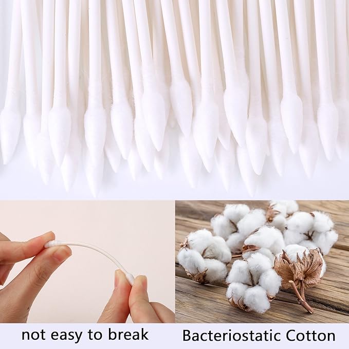 Pangda 400 Count Pointed Tip Cotton Swabs Double Tips Cotton Buds - Image 2