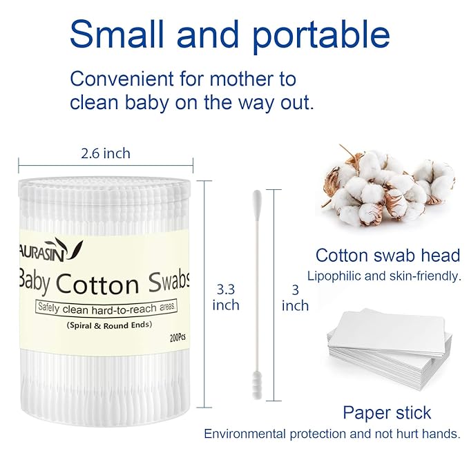 Baby Cotton Swabs, Paper Sticks Cotton Buds - Image 5