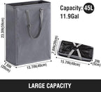 Slim Laundry Hamper with Adjustable Long Handles, 45L Small Laundry Baskets - Image 3