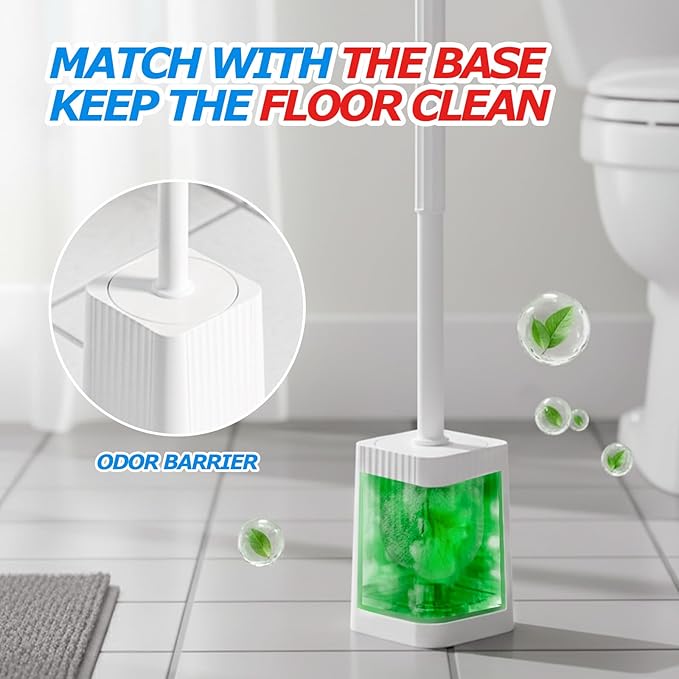 4Pack Toilet Bowl Brush and Holder Set - Image 2