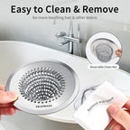 TRAPMATE Shower Drain Hair Catcher, 4.4" Easy Clean Bathtub Drain Hair Catcher - Image 5