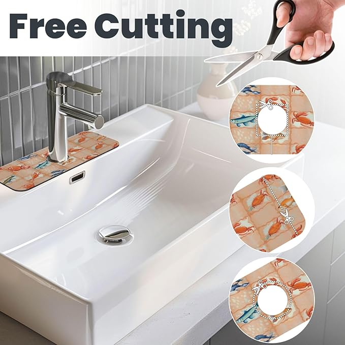 On The Cape Coastal Summer Kitchen sink faucet pad, strong water absorption - Image 3