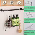 2pcs Single-Layer Hanging Shower Caddy, Rustproof Shelves Rack - Image 3
