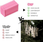 Phinus 72 Pcs Colorful Wooden Clothes Pins, 2.9 Inch Clothes Pins - Image 4