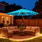 ABCCANOPY Durable Solar Led Patio Umbrellas with 32LED Lights 11FT (Turquoise) - Image 2