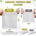 Disposable Face Towels – 50 XL 10” x 12” Biodegradable Dry Wipes - Image 3