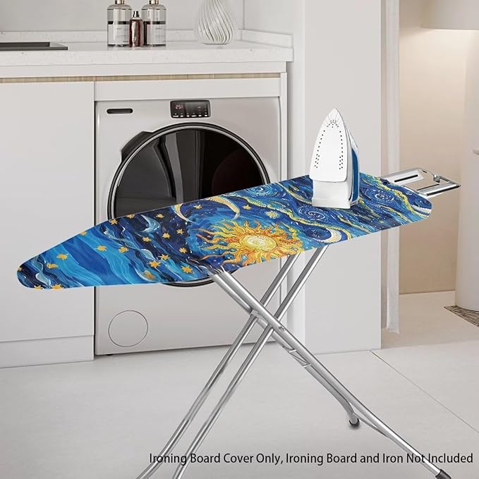 Moon Print Ironing Board Cover and Pad Washable Thick Padding Heavy Duty Iron - Image 2