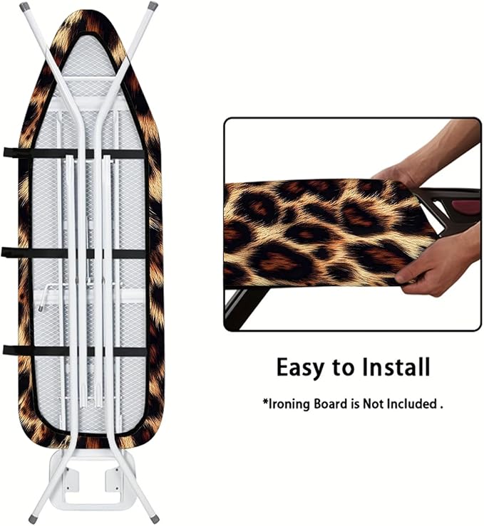 Nuxovilar Realistic Leopard Print Pattern Ironing Board Cover, 15×54 inch - Image 5