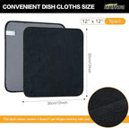 KinHwa Kitchen Washcloths for Dishes Absorbent Microfiber Dish Cloths Quick Dry - Image 3