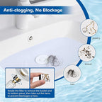 Hibbent 2 Pack 3 in 1 Bathroom Sink Drain Strainer, Universal Pop Up Stopper - Image 2
