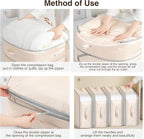 DIMJ Comforter Storage Bag - 110L Large Capacity Ultra Space Saving Self - Image 4