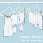 Plastic White Hangers 50 Pack, Light Weight Durable Clothes Hangers G-Shape - Image 4