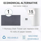 Homaxy 100% Cotton Terry Kitchen Towels, Checkered Designed, Soft and Super - Image 8
