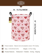 HUNRUNG Laundry Hamper, Large Canvas Fabric Lightweight Storage Basket Toy - Image 2