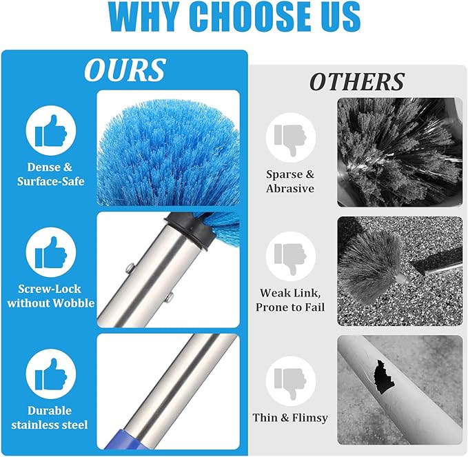 Cobweb Duster with Extension Pole, 10 FT Long Duster - Image 3