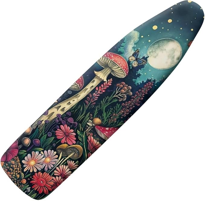 Moon Mushroom Ironing Board Cover Heat Reflective Anti-dust, Soft Fabric Cover by Vanideaoty