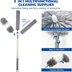 4 Pcs Dusters for Cleaning, 2 in 1 Microfiber Dusters and Retractable Gap Dust - Image 3