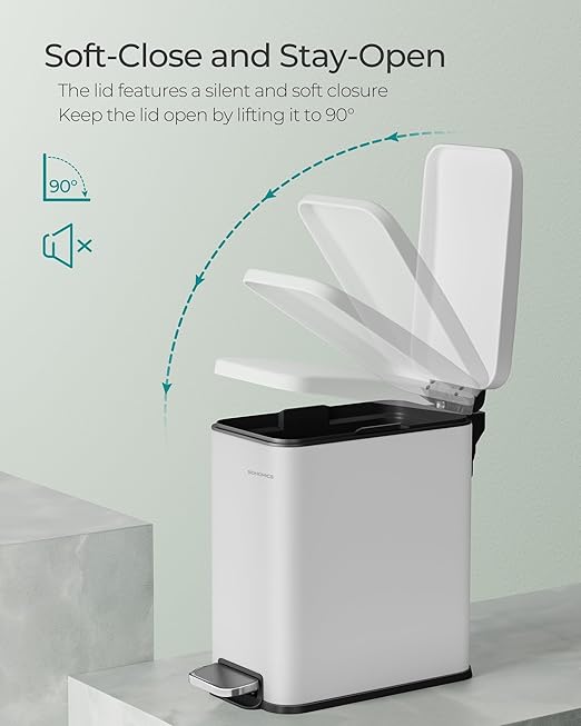 SONGMICS Bathroom Trash Can, 1.3 Gallon Small Trash Bin - Image 5