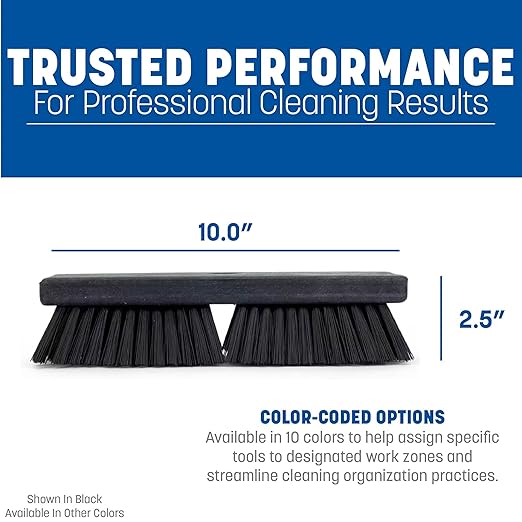 SPARTA Plastic Floor Scrub Brush, Brush Head Only, Deck Brush - Image 3