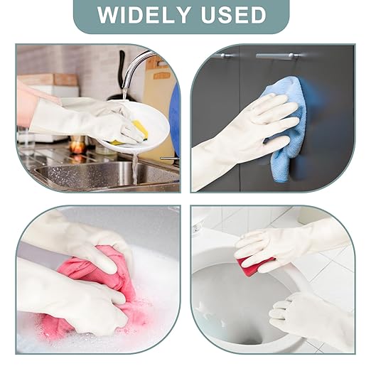 2 Pairs, 15 Inches, Nitrile Cleaning Gloves, Kitchen Dishwashing Gloves - Image 7