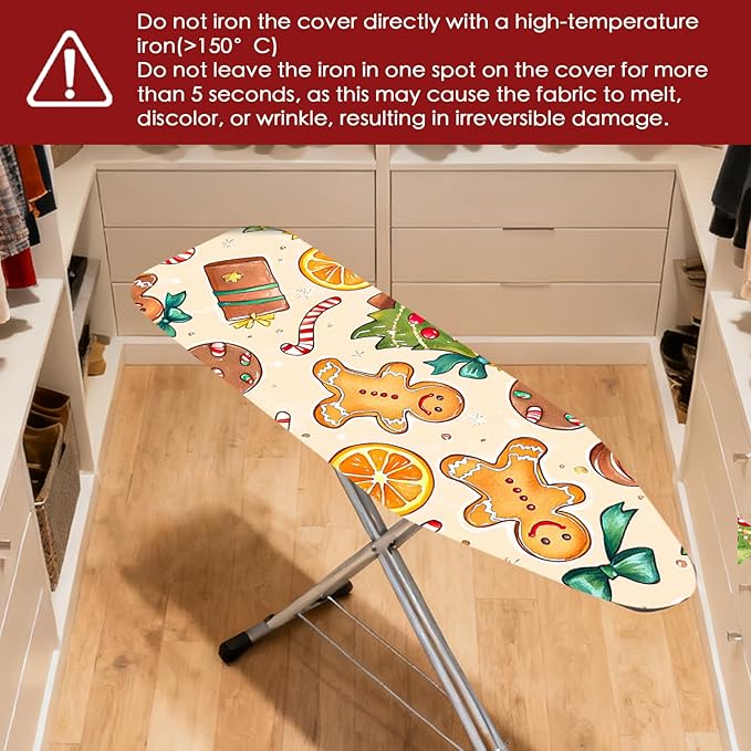 Nuxovilar Ironing Board Covers Winter Gingerbread Man and Treats Pattern - Image 4