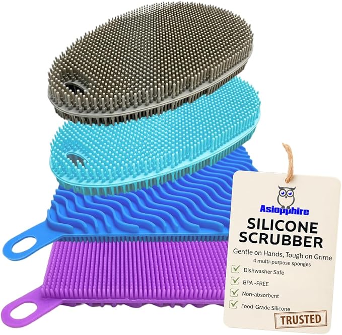 Silicone Sponges for Dishes by Asiopphire