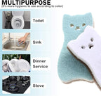 8 Pieces Cat Shape Kitchen Sponge Set Sink Double-Sided Cleaning Dish Sponge - Image 5