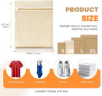 4Pcs Cotton Mesh Laundry Bags for Delicates, Breathable Mesh Garment Bag for - Image 5