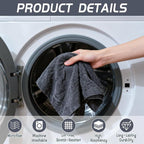 4 Pack Extra Large Microfiber Cleaning Cloths 20"x30", Lint-Free Reusable Towels - Image 3