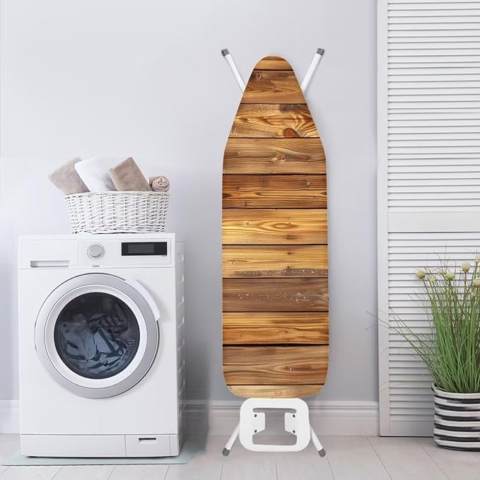 Ironing Board Cover, 3D Wood Print Ironing Board Pad Cover Protector Resists - Image 3