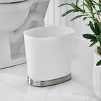 iDesign Slim Bathroom Trash Can, Small Plastic Garbage Can - Image 3