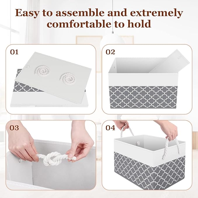 Fab totes Storage Bins, Foldable Storage Baskets - Image 5