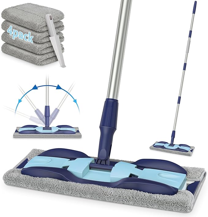Microfiber Mops for Hardwood Floor Cleaning: MEXERRIS Flat Floor Mop by MEXERRIS