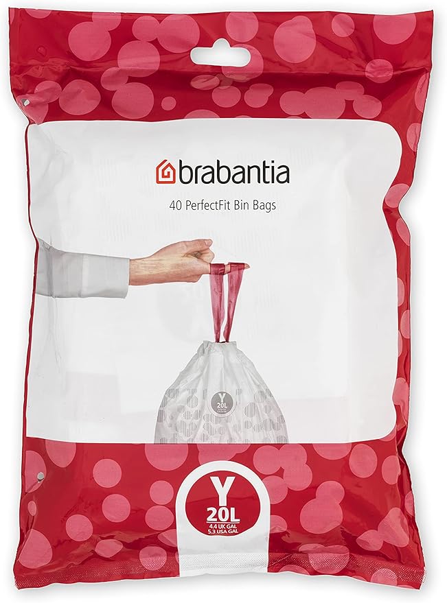 Brabantia PerfectFit Trash Bags Thick Plastic Trash Can Liners by BrabantiaUSA