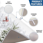 Winter Forest Dish Drying Mat for Kitchen Counter Silvery White Pine Trees Snow - Image 3