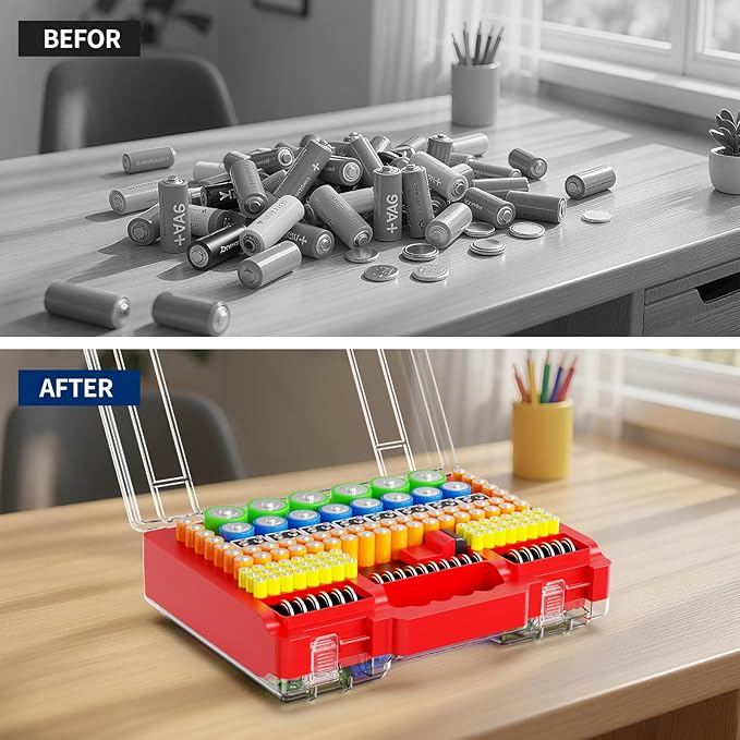 Battery Organizer Storage Holder Box Case - Image 5