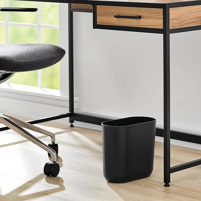 iDesign Small Slim Plastic Bathroom Trash Can, Garbage Can - Image 5