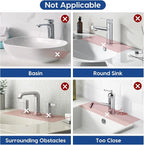 14.6 Inch Silicone Faucet Mat for Kitchen Sink Splash Guard - Image 5