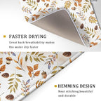 Fall Leaves Pine Cones Mushroom Dish Drying Mat 18 x 24 Inch - Image 3