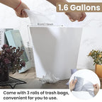 Eccliy 6 Pack Small Trash Cans for Bathroom Plastic Trash Can - Image 2