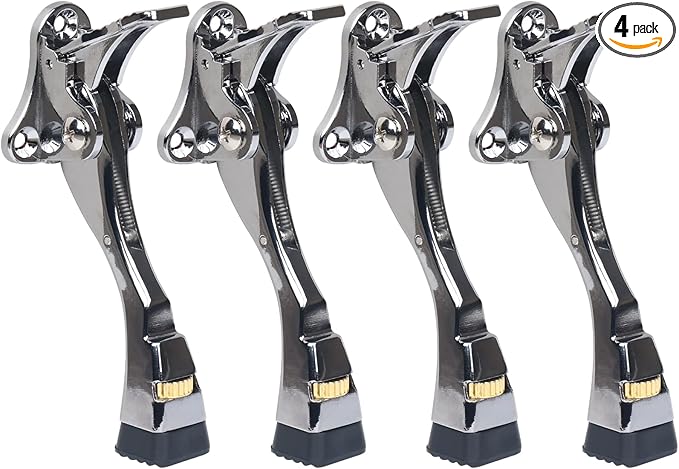 4 Packs Heavy Duty Kickdown Door Stopper, One Touch Adjustable Kickdown Door by ENYZTBI