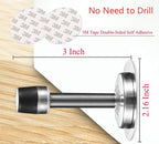 No Need to Drill/Screw in Wall Mounted Door Stopper, 3M Self Adhesive Tape - Image 2