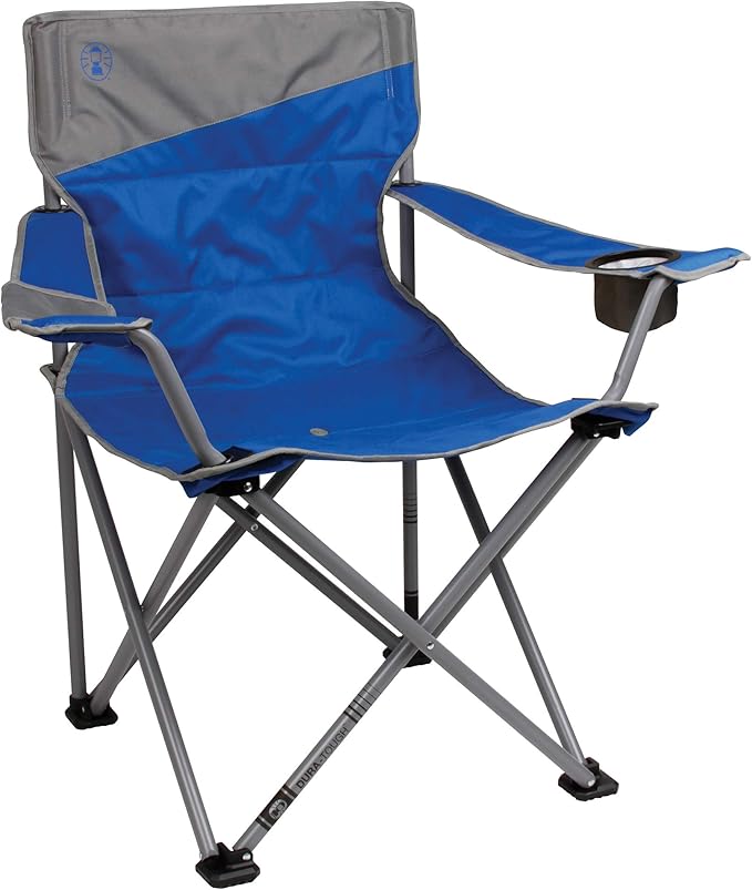 Coleman Big-N-Tall Camping Chair with Cup Holder & Side Pocket, Water-Resistant XL Outdoor Seat Supports up to 600 lbs, Great for Camping, Tailgating, Firepits, Patio, & More by Coleman